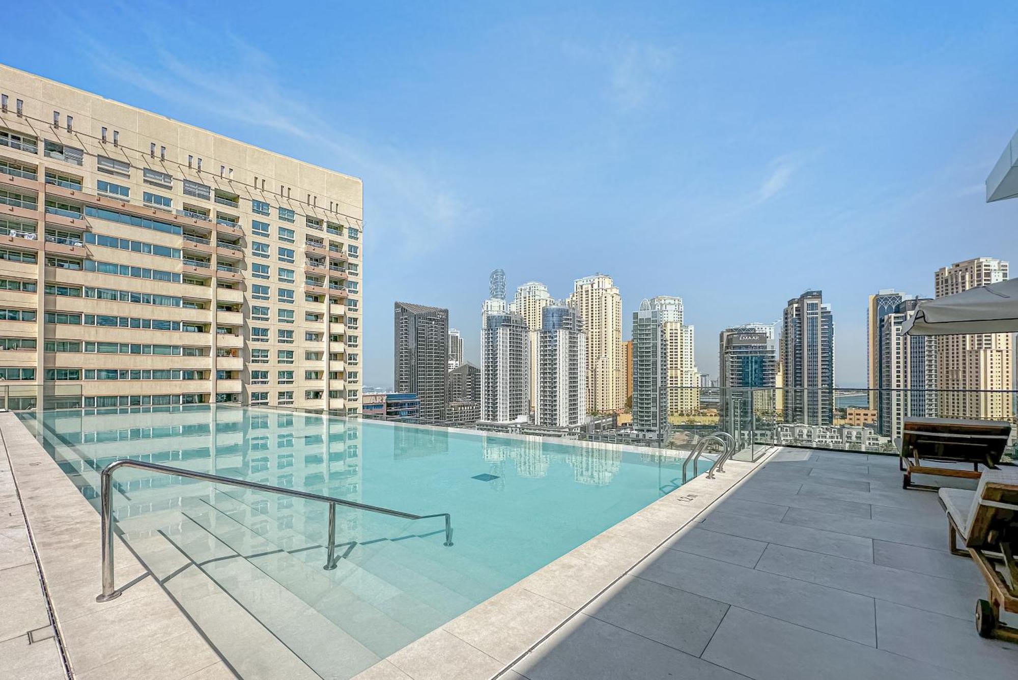 Modern 2Br High Floor Haven In Vida Dubai Marina 아파트 외부 사진
