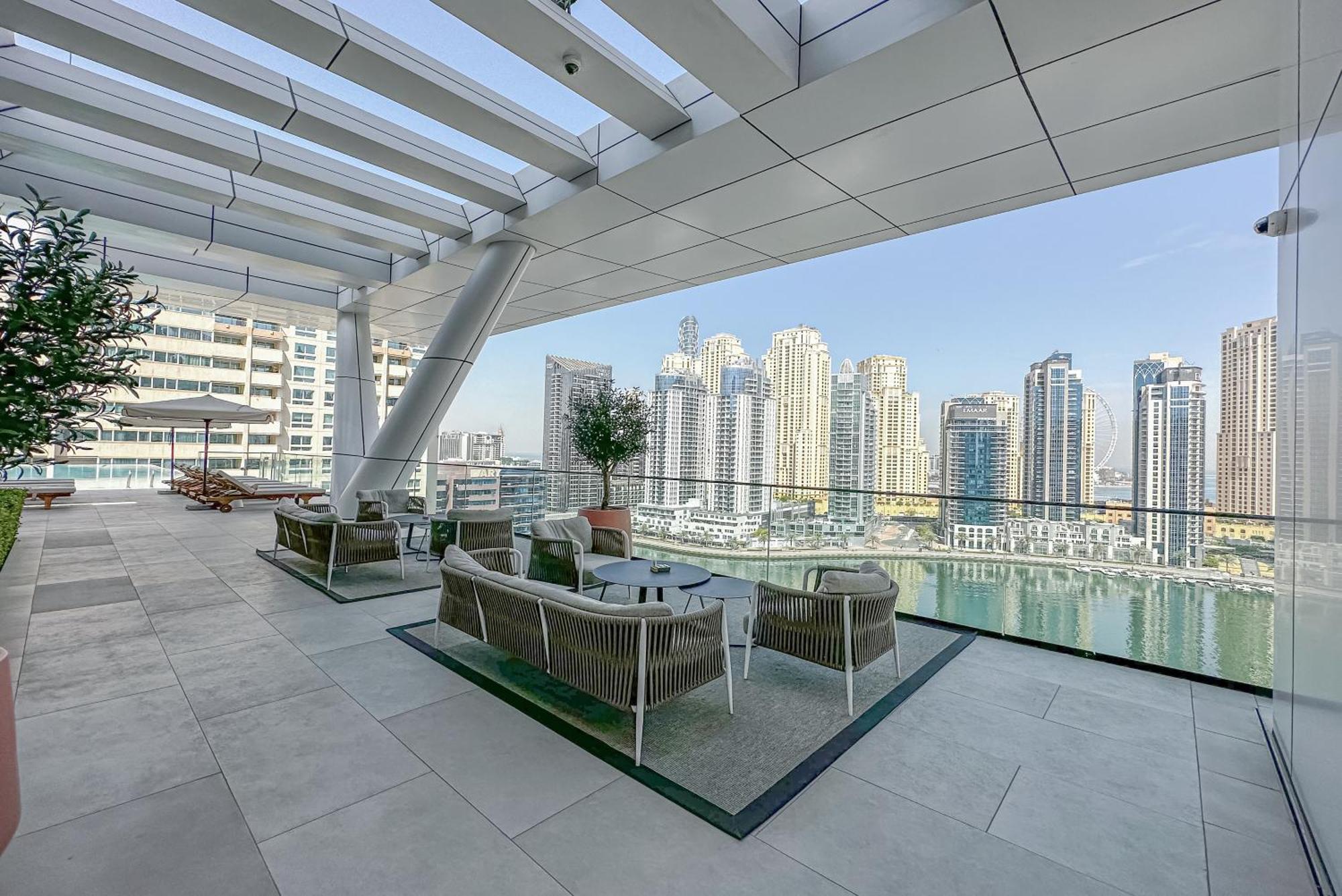 Modern 2Br High Floor Haven In Vida Dubai Marina 아파트 외부 사진